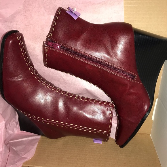 Shoes - Red Wedge Boots